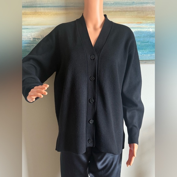 Muji Black Cardigan - Picture 1 of 8
